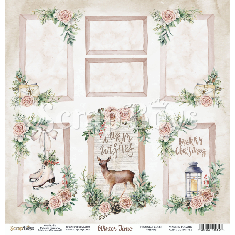 Scrapboys Winter Time losse bladen (WITI-06)