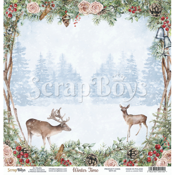 Scrapboys Winter Time losse bladen (WITI-01)