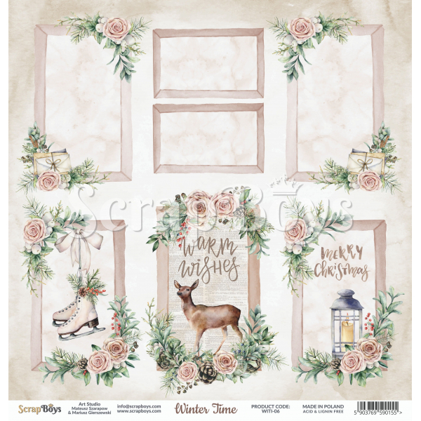 Scrapboys Winter Time losse bladen (WITI-06)