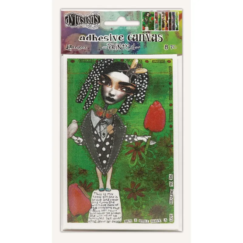 Ranger  Dylusions adhesive canvas printed 8pcs (DYA70733)