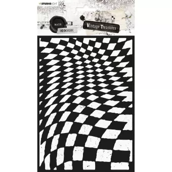 Studio Light • Vintage Treasures Mask Stencil Checkered (SL-VT-MASK117)