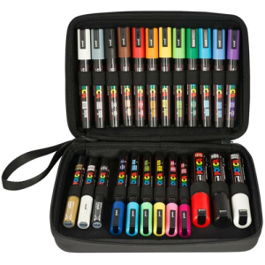 Uni Posca Verfmarkers Luxe Koffer 24 stuks (M POSCA/ 24 001)