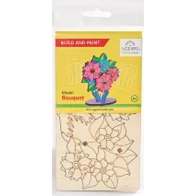 Ugears 3D coloring model «Bouquet» (80002)