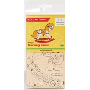 Ugears 3D coloring model «Horse Swing» (80009)