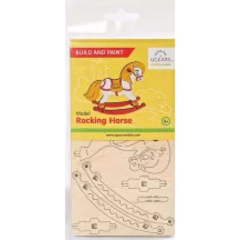 Ugears 3D coloring model «Horse Swing» (80009)
