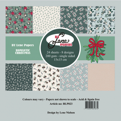 By Lene Romantic Christmas 6x6 Inch Paper Pack (BLP023)