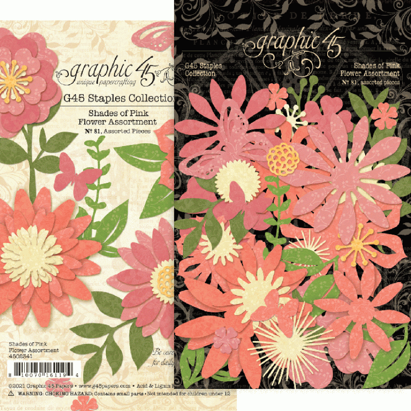 Graphic 45 Flower Assortment Shades of Pink (4502341)