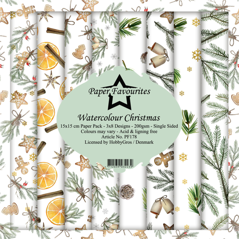 Paper Favourites Watercolour Christmas 6x6 Inch Paper Pack (PF178) ( PF178)