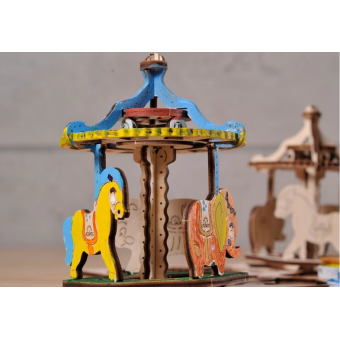Ugears 3D coloring model Merry-go-round (80020)