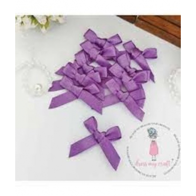 Dress My Craft Satin Ribbon Bows Purple (10pcs) (DMCA6385)