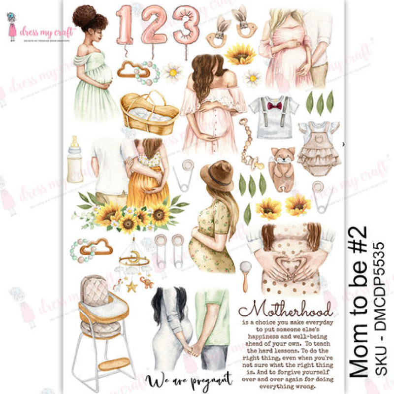 Dress My Craft Transfer Me Mom To Be #2 (DMCDP5535)