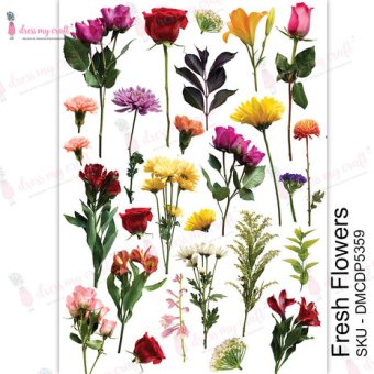 Dress My Craft Transfer Me Fresh Flowers (DMCDP5359)