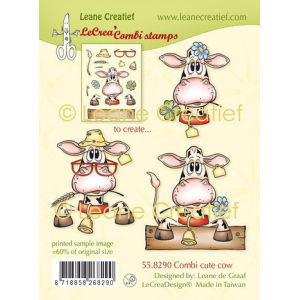Leane Creatief Combi Clear Stamp Cute Cow (55.8290)