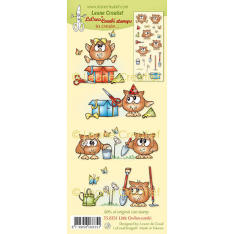Leane Creatief Combi Clear Stamp Little Owlies (55.8351)