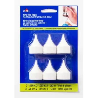 Fine Tip Tops for 2oz Paint Bottle (6pcs) (30728)