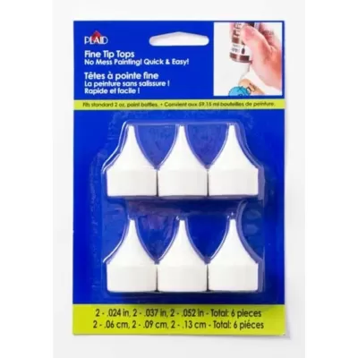 Fine Tip Tops for 2oz Paint Bottle (6pcs) (30728)