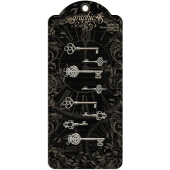 Graphic 45 Shabby Chic Ornate Metal Keys (4500839)