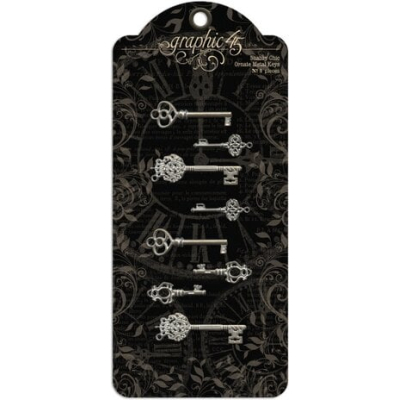Graphic 45 Shabby Chic Ornate Metal Keys (4500839)