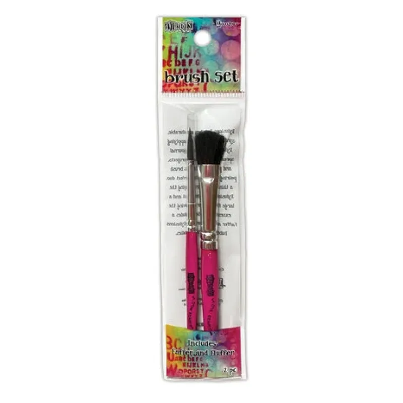 Ranger Dyan Reaveley Dylusions Dyamond Brush Set Faffer &amp; Fluffer (2pcs) (DYA83023)