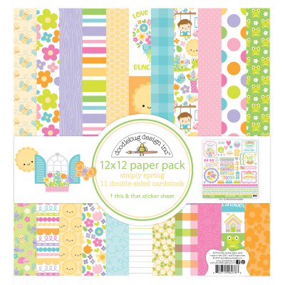 Doodlebug Design Simply Spring 12x12 Inch Paper Pack (842715062788)