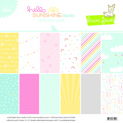 Lawn Fawn Hello Sunshine Remix 12x12 Inch Collection Pack
