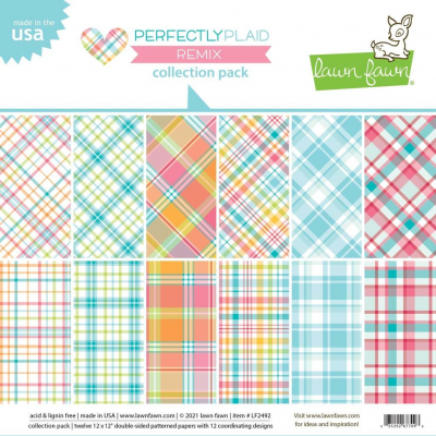 Lawn Fawn Perfectly Plaid Remix 12x12 Inch Collection Pack