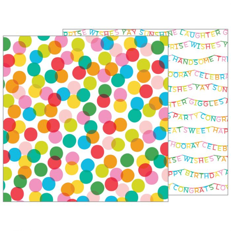 Pebbles • Patterned paper happy hooray 30,5x30,5cm Celebrate 1 vel (732615)