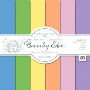 The Paper Boutique Happy Day Gnomes 8x8 Inch Solid Papers (PB1964) 