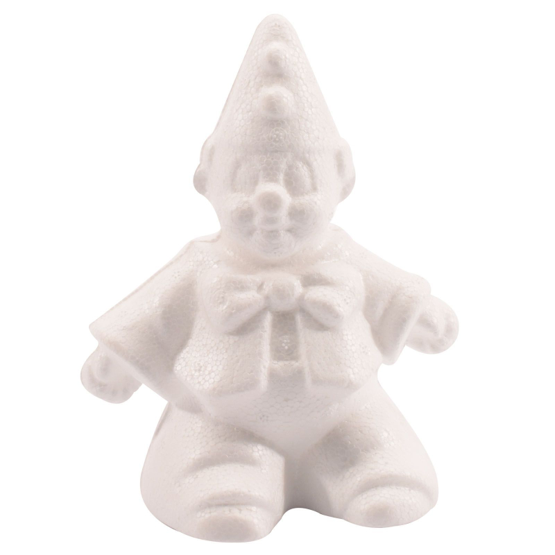 Vaessen Creative • Piepschuim clown met puntmuts 15cm (21428)