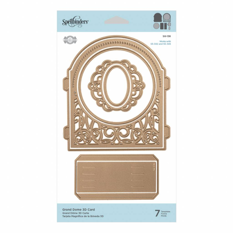 Spellbinders Grand Dome 3D Card Etched Dies (S6-136)