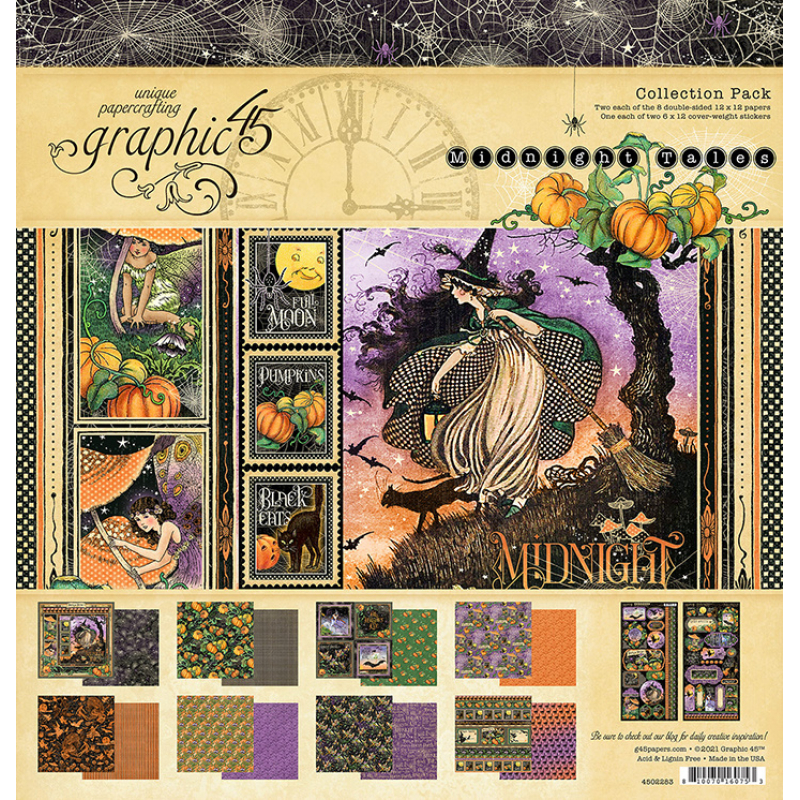 Graphic 45 Midnight Tales 12x12 Inch Collection Pack (4502283) End of life