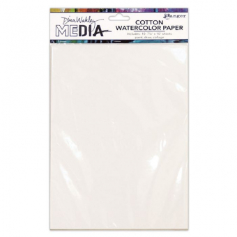 Ranger Dina Wakley media cotton watercolor paper 10 stuks 7,5x10" (MDJ59646)