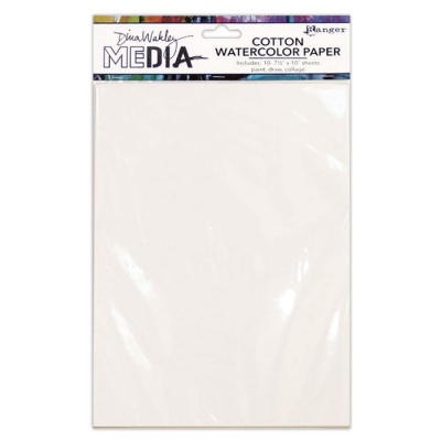 Ranger • Dina Wakley media cotton watercolor paper 10 stuks  7,5x10"