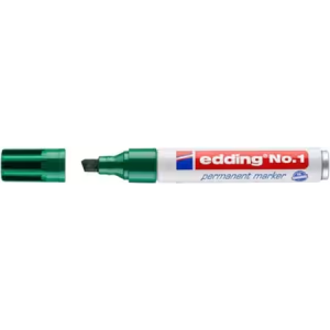 edding No. 1 Permanent marker Breed Beitelpunt 5 mm Groen (4004764000548)