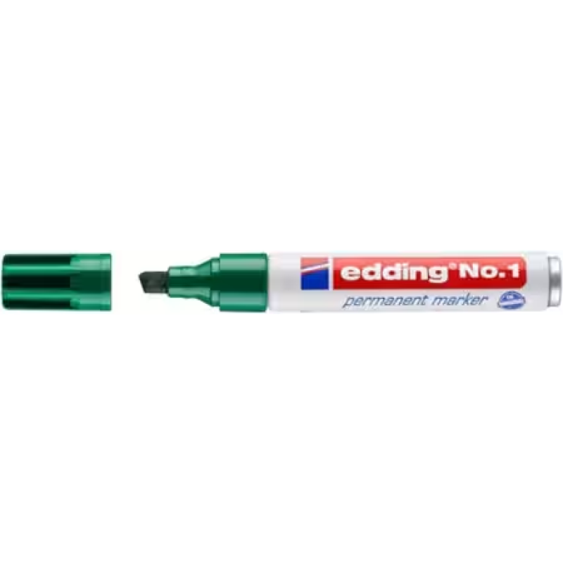 edding No. 1 Permanent marker Breed Beitelpunt 5 mm Groen (4004764000548)
