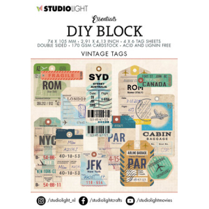 Studiolight Vintage Tags DIY Block Mini (SL-ES-MC03)