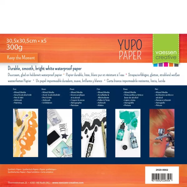 Florence • Yupo Papier 216g 30,5x30,5cm Wit 5x (2920-0002) Florence • Yupo Papier 216g 30,5x30,5cm Wit 5x (2920-0002)