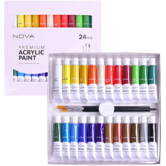 Trimcraft Nova Premium Acrylic Paints (24pcs) (NVMXM001)