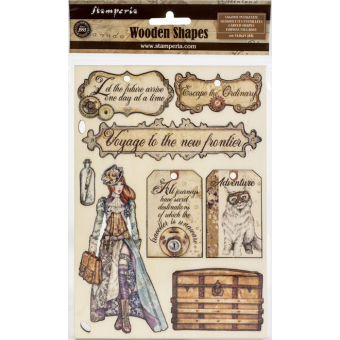 Stamperia Wooden Shapes A5 - LADY VAGABOND (KLSP091)