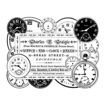 Clock Maker Unmounted Rubber Stamps (CI-279)