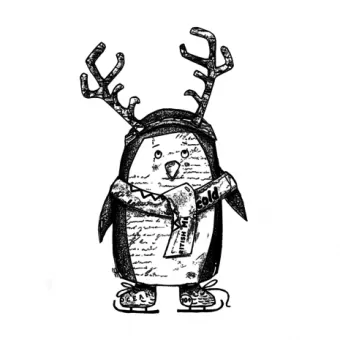 Crafty Individuals Pablo the Penguin Unmounted Rubber Stamps (CI-557)