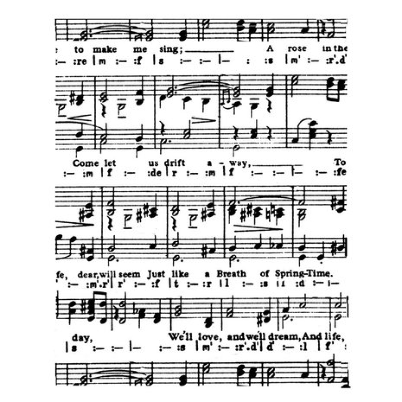 Crafty Individuals Springtime Music Background Unmounted Rubber Stamps (CI-194)