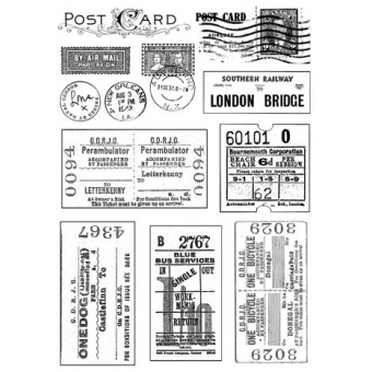 Crafty Individuals Vintage Tickets and Postmarks Unmounted Rubber Stamps (CI-239)