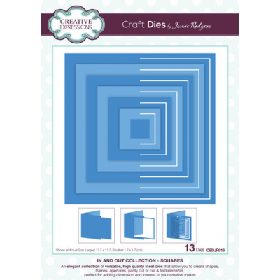 Creative Expressions Jamie Rodgers Craft Die In and Out Collection Squares (CEDJR019)
