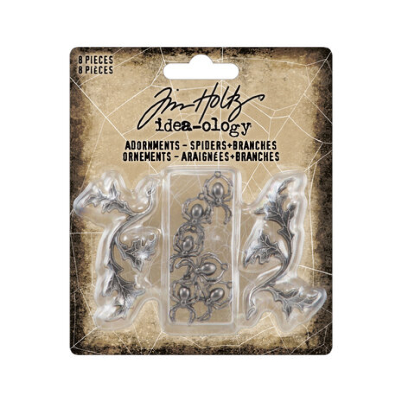 Tim Holtz Idea-ology  Halloween Adornments Spiders + Branches (TH94342)