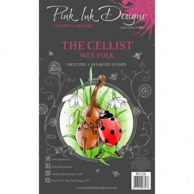 Pink Ink Designs The Cellist A6 Clear Stamp (PI126)