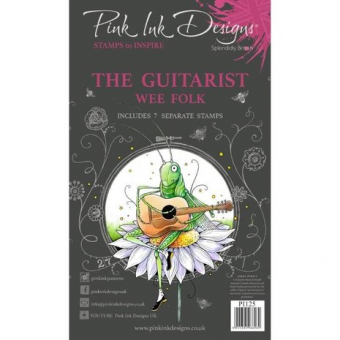Pink Ink Designs The Guitarist A6 Clear Stamp (PI125)
