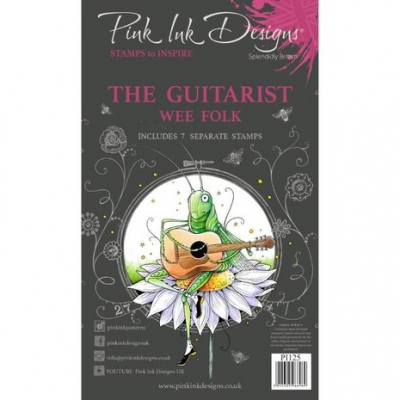 Pink Ink Designs The Guitarist A6 Clear Stamp (PI125)