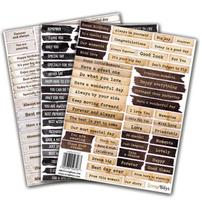 ScrapBoys Cut Out Stickers Sheets (3pcs) (SB-STIC-01)