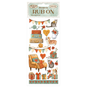 Stamperia All Around Christmas Rub-On 4x8,5 Inch Suitcases (DFLRB41)